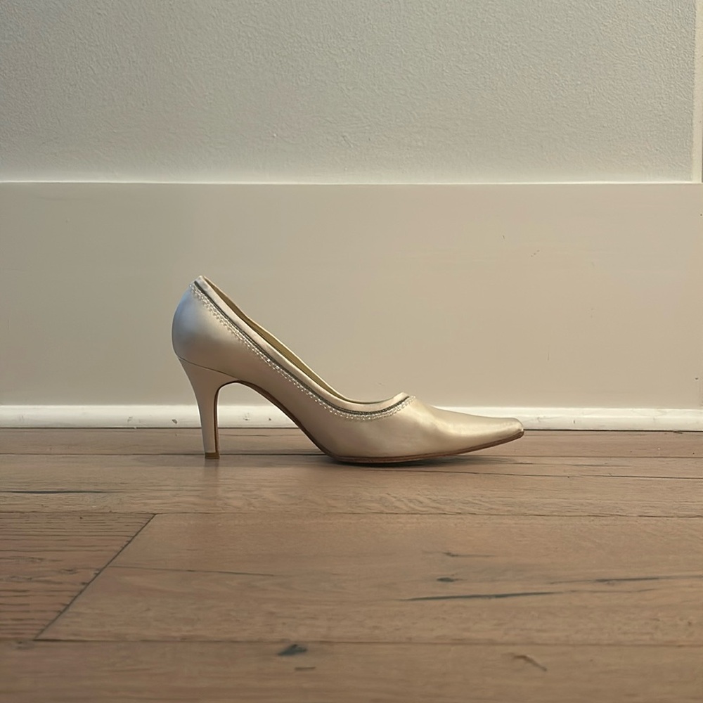 Grace white heels